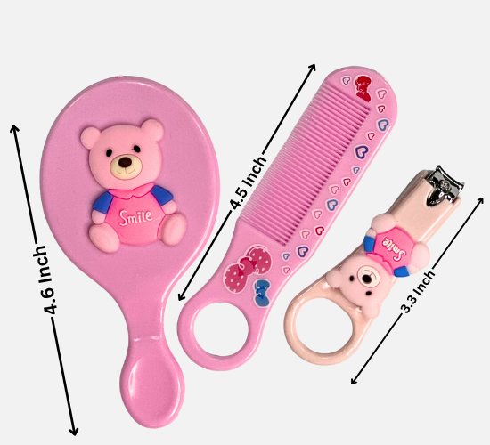 3-in-1 Cute Bear Baby Grooming Set / Travel Grooming Kit