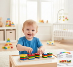 Wooden Geometric Shape Sorter | Montessori Fine Motor Skill Learning Toy