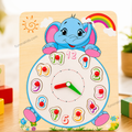 Wooden Kids Learning Clock Puzzle With Animal