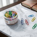 Premium Assorted Color Paper Clips Set