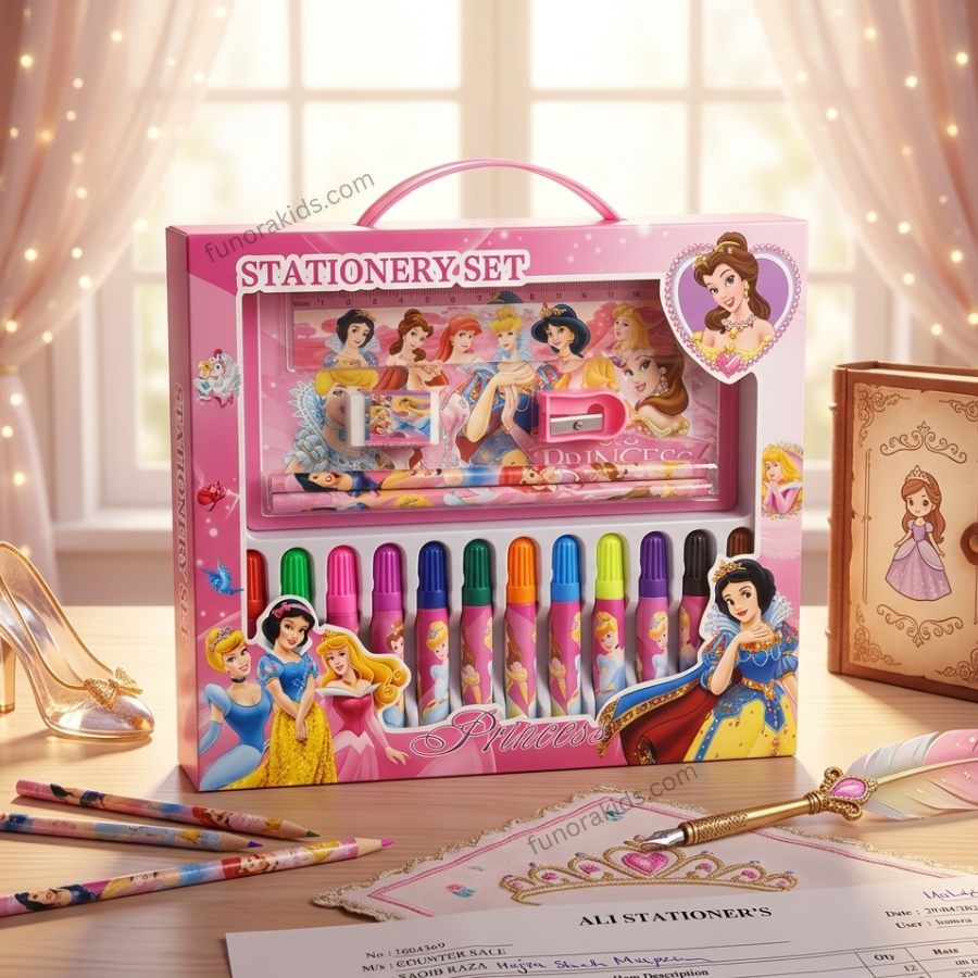20-Piece Stationery Set Deluxe Art & School Kit for Girls