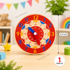 Wooden Learning Clock for Kids (5.5 Inch) | (Pack of 1)