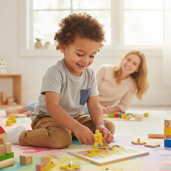 Toddlers & Preschoolers – Letter Recognition & Fine Motor Skills Puzzle Toy