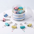 Premium Pastel Multi-Color Binder Clips – 40 Pieces of 3/4" (19mm)
