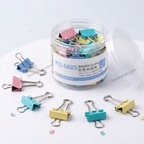 Premium Pastel Multi-Color Binder Clips – 40 Pieces of 3/4" (19mm)