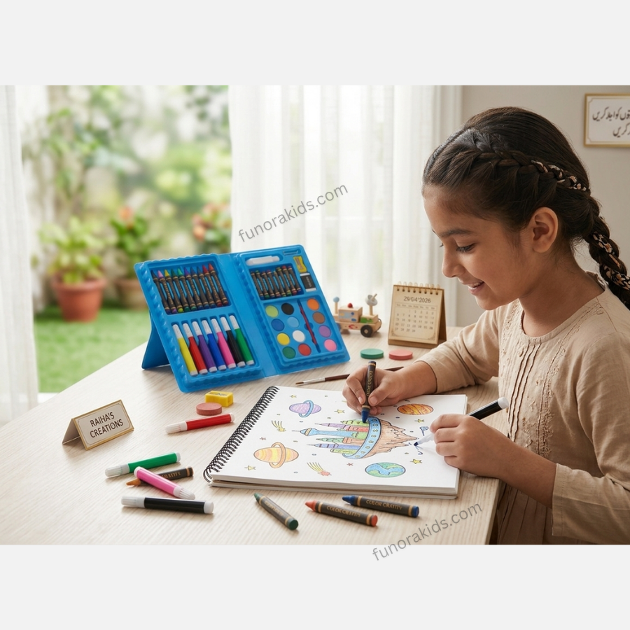 Deluxe 40 Piece Kids' Mega Art Creativity Set Watercolors