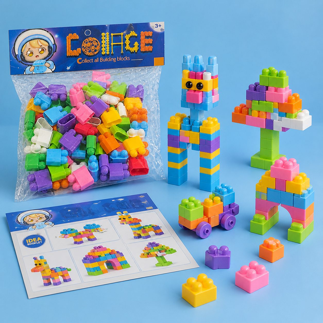 Together Building Blocks Set Colorful Kids Construction Toy Kit | Imagination & DIY Play