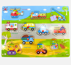 Magnetic Lacing Board & Travel Puzzle | Fine Motor Skill Toy with Vehicle Theme