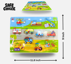 Magnetic Lacing Board & Travel Puzzle | Fine Motor Skill Toy with Vehicle Theme