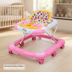 Rockwell 2-in-1 Jumbo Interactive Baby Walker First Steps Activity With Sounds, Lights, and Compact Fold