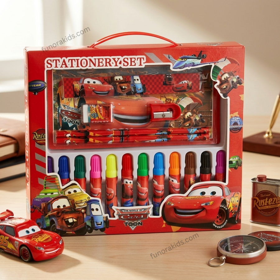 20-Piece Stationery Set Deluxe Art & School Kit for Boys