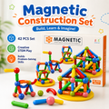 42 PCS Magnetic Building Blocks Construction Set for Kids Creativity & Problem Solving