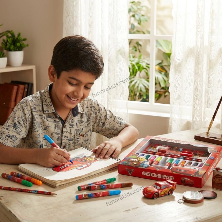 20-Piece Stationery Set Deluxe Art & School Kit for Boys