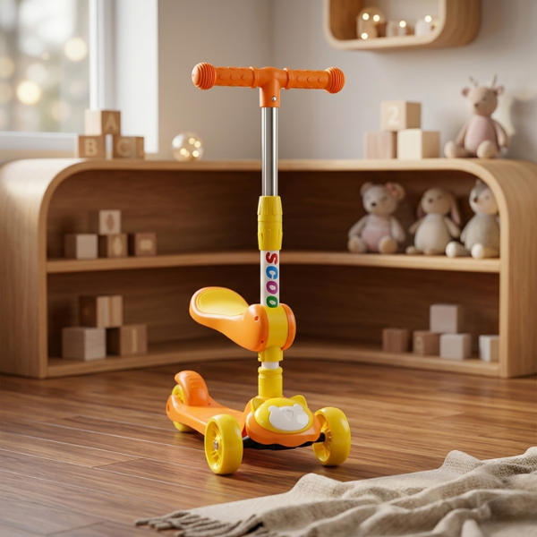 Premium 3-Wheel Smart Kick Scooter Adjustable With Height