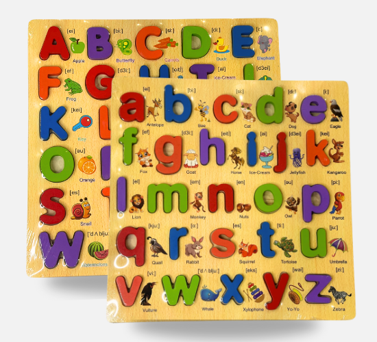 English Alphabet Puzzle with Picture Sorting Board (Large size)