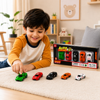 5 Pack Diecast Racing Cars Toy Set Mini Cars Gift Set Durable & Colorful Racing Vehicles