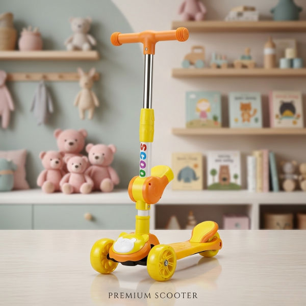 Premium 3-Wheel Smart Kick Scooter Adjustable With Height
