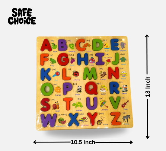 English Alphabet Puzzle with Picture Sorting Board (Large size)