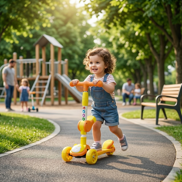 Premium 3-Wheel Smart Kick Scooter Adjustable With Height