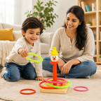 Clown Ring Toss Toy for Kids Hand-Eye Coordination & Motor Skills Development