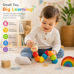 Colorful Crawling Toy Wooden Caterpillar