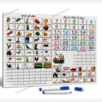 2-in-1 Educational Double-Sided Reusable Drawing Whiteboard with Marker (Large Size)