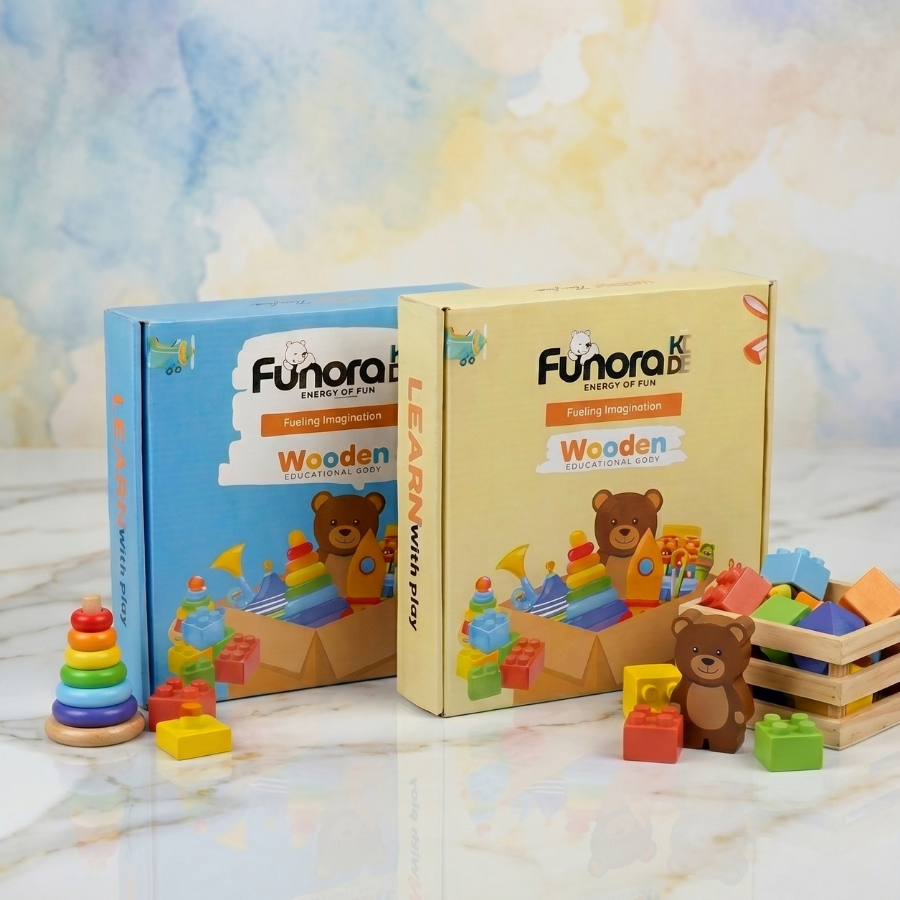 Colorful Acrylic Boards (Pack of 5) + Enhanced Design 6IN1 WOODEN LEARNING BOX