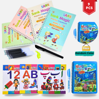 4 Sank Magic Practice Books + 3 Kids Board Books + Water Magic Book