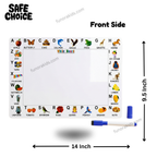 2-in-1 Educational Double-Sided Reusable Drawing Whiteboard with Marker (Large Size)