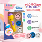 Kids Projection Flashlight Toy with 3 Slide Discs Night Light Torch for Story Projection (Medium Size)