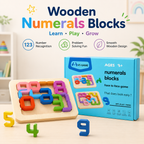 Wooden Number Puzzle Blocks for Kids Early Numeracy & Problem Solving Game for Toddlers