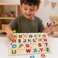 Wooden Alphabet ABC Early Phonics & Letter Recognition Game for Toddlers