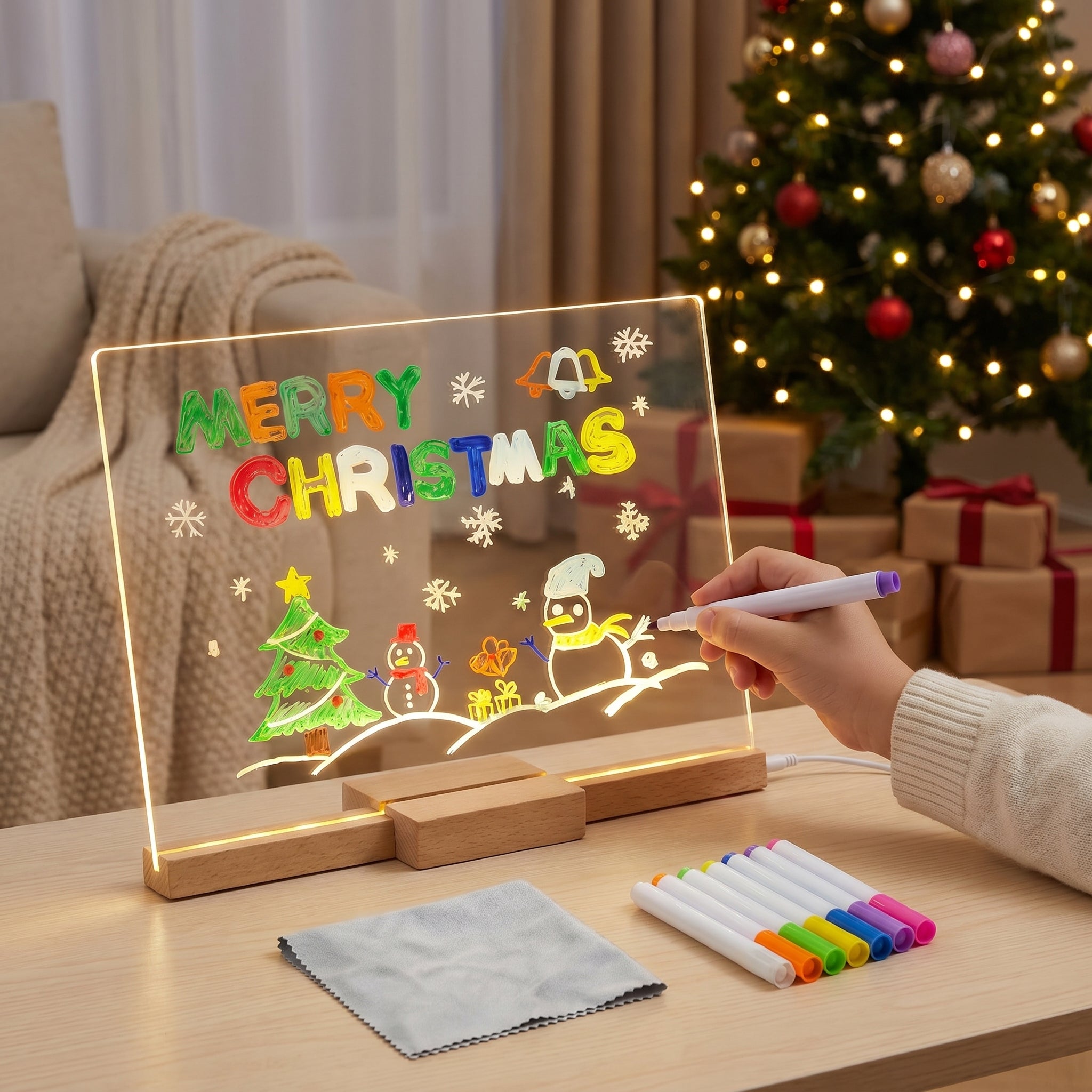 13 Inch LED Acrylic Illuminated Magic Board Colorful (Large Size)