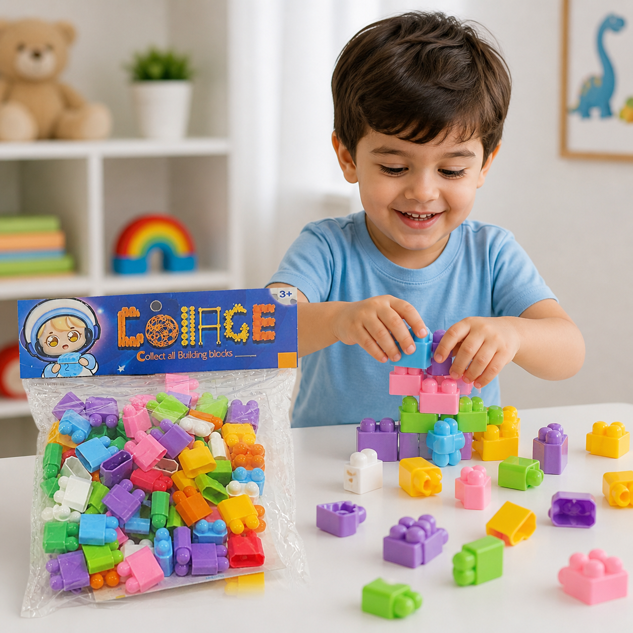 Together Building Blocks Set Colorful Kids Construction Toy Kit | Imagination & DIY Play