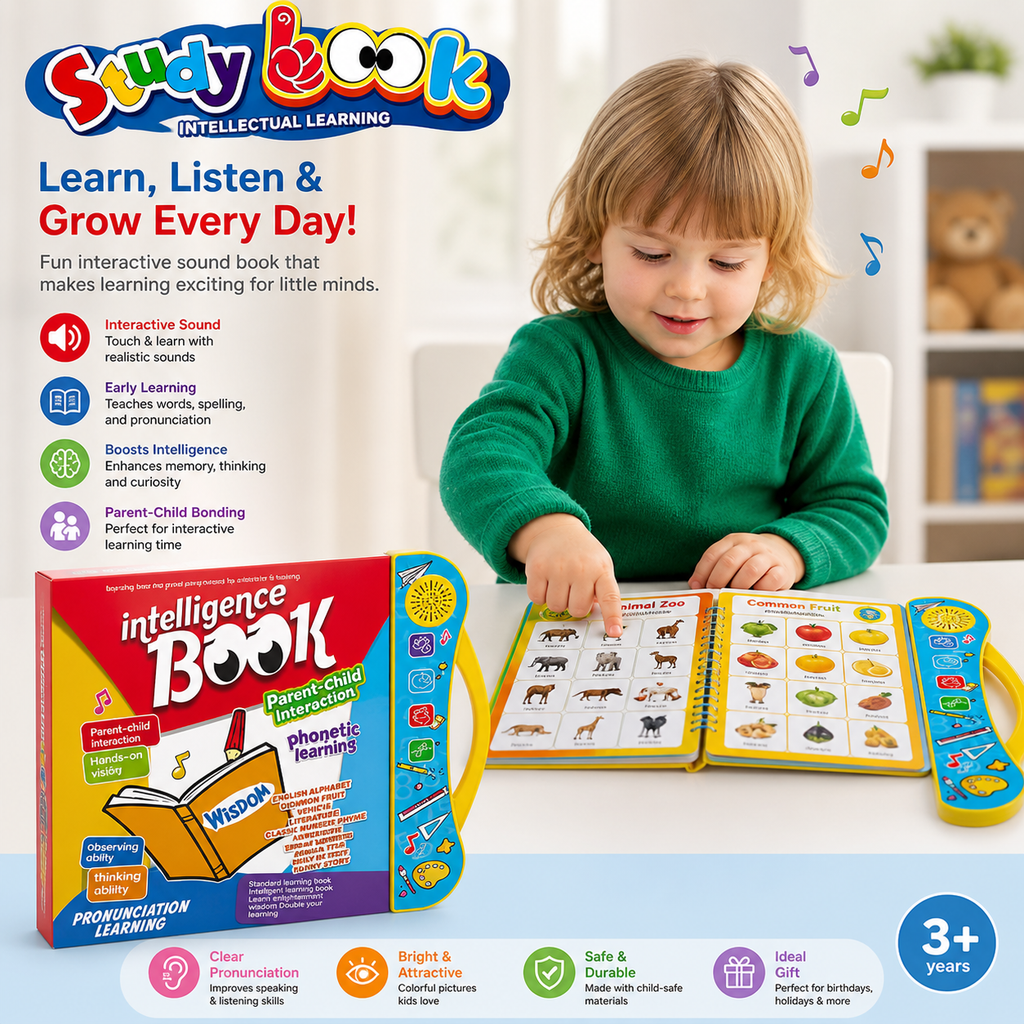 Interactive Kids Sound Learning Book – Touch & Play Audio Education Toy