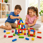 Kids Magnetic Building Kit – Colorful Stick & Ball Construction Toy (25 Pieces)