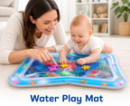 Baby Tummy Time Water Mat – Early Development Activity Mat with Floating Toys